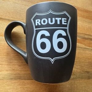 Oversized Route 66 Black Mug